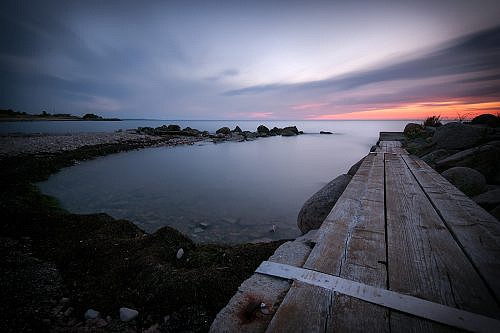 sweden sunset wharf - Long exposure