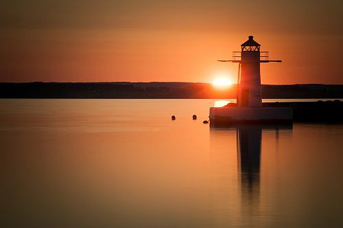 Sweden sunset lighthouse - Long exposure